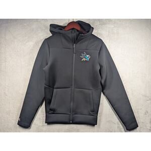 NHL San Jose Sharks Antigua Polyester Hoodie Black Size SMALL